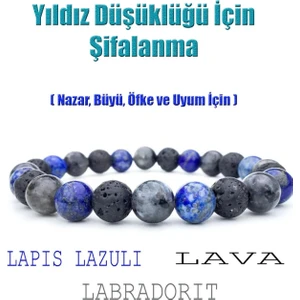 Sertifikalı   Yıldız Düşüklüğü Için Şifalanma Bilekliği ( Nazar, Büyü, Öfke ve Uyum Için )