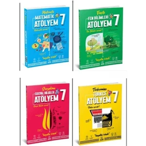 Çalışkan Arı Yayınları 7.Sınıf Atölyem Set 4 Kitap Matematik - Fen - Sosyal Bilimler - Türkçe