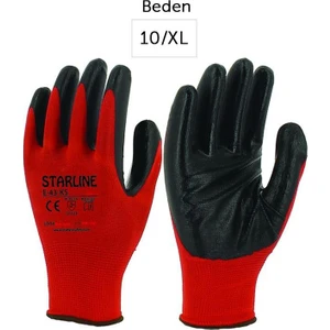 E-43 Nitril Eldiven Kırmızı Siyah