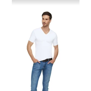 Elit 1303 Elestan Erkek 3 Lü V Yaka Atlet Beyaz