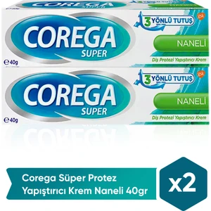 Süper Protez Yapıştırıcı Krem Naneli 40 gr x 2 Adet