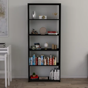 5 Raflı Kitaplık Siyah