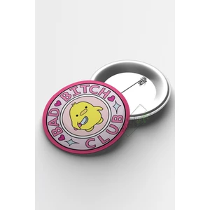 Atölye Çizgi Bad Bitch Club Iğneli Buton Rozet 58MM