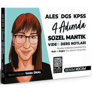 Benim Hocam Yayınları  2024 ALES DGS KPSS 4 Adımda Sözel Mantık Video Ders Notları