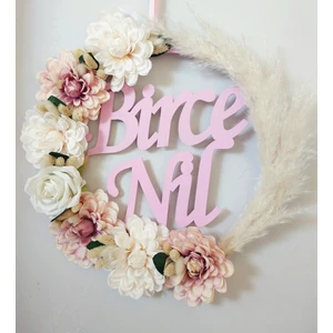 Minky Flowers Bebek Odası Kapı Süsü