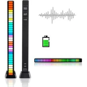 Rgb Sese Duyarlı Müzik Ses Ritim Işığı Taşınabilir Ev-Araba-Masaüstü Ekolayzer LED Çubuk Lamba