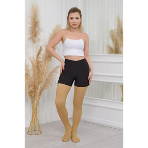 Sauna Suit Içi Polarlı Külotlu Çorap Siyah ve Ten Rengi
