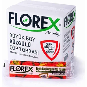 Büzgülü Çilek Kokulu Çöp Torbası Poşeti 65 x 70 cm 10 x 25 Rulo 60 lt