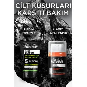 L'Oréal Paris Men Expert L'oreal Paris Men Expert Cilt Kusurları Karşıtı Erkek Bakım Seti - Yüz Yıkama Jeli 100ML + Günlük Nemlendirici Krem 50ML