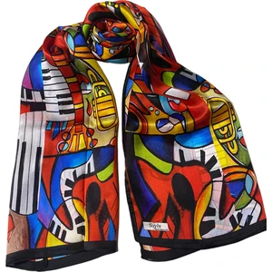 Turkish Silk Store Picasso Cubic Jazz Ipek Fular