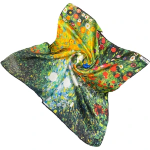 Turkish Silk Store Gustav Klimt Çiçek Bahçesi Ipek Bandana Fular