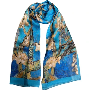 Turkish Silk Store Van Gogh Badem Ağacı Ipek Fular
