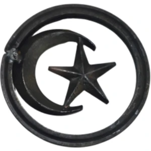 A Design Metal Ay Yıldız Ferforje Türk Bayrağı