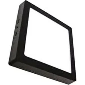 24W Sıvaüstü Kare Panel Led Siyah Kasa Beyaz 3 Adet