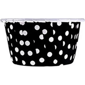 Tinky Winky Kağıt Muffin Kek Kapsülü Siyah Beyaz Puantiyeli