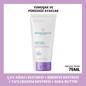 Bahar Babacan Besleyici Ayak Kremi 75 ml – Shea Yağı ve Bitkisel Yağlarla Tüm Cilt Tiplerine Yoğun Nemlendirme
