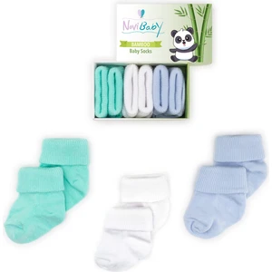 3'lü Bambu Yenidoğan Bebek Çorabı I Fresh I 0-6 Ay