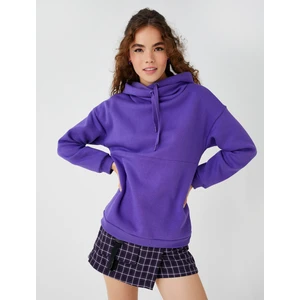 Oversize Kapüşonlu Basic Sweatshirt