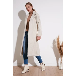 Oversize Kemerli Cepli Kışlık Kaban Bayan Kaban 42190454
