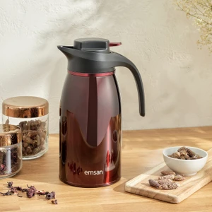 Gama 12 Saat Sıcak ve Soğuk Tutan Çelik Termos Bordo 2 Litre
