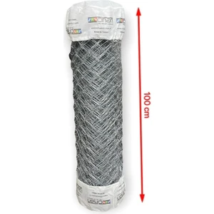 Cihan Çit Galvanizli Örgü Tel Bahçe Çiti - 2,50 mm Kalınlık 70*70 Göz Aralığı H:100 cm L:10 Metre