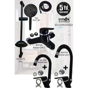 Irmak Banyo Bataryası, Musluk Armatür Lavabo Batarya Havluluk Köşelik Diamond Duş Başlığı Banyo