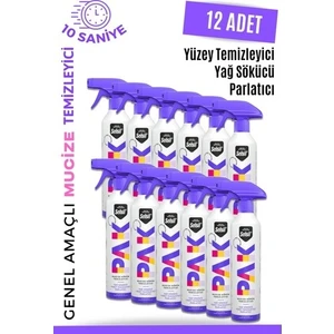 Pak 12'li 500 ml Mucize Köpük Yağ Sökücü Yüzey Temizleyici