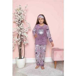 Kız Çocuk Polar Welsoft Kışlık Pijama Takımı