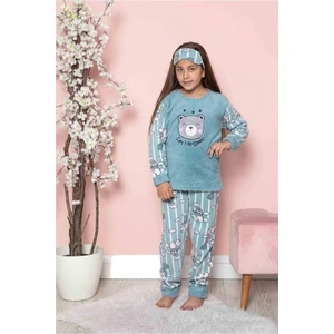 Kız Çocuk Polar Welsoft Kışlık Pijama Takımı