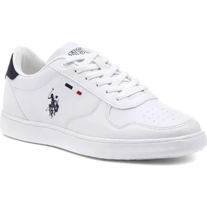 U.S. Polo Assn. Kadın Beyaz Sneaker Düz Tabanlı Rahat Kullanım İçin Modern Tasarım