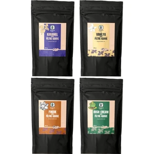Bongardi Coffee 4X200 gr Fındık Karamel Vanilya Irish Cream Aromalı Filtre Kahveler Seti