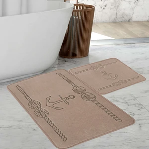 Denizci Desen 2li Banyo Paspas Takımı