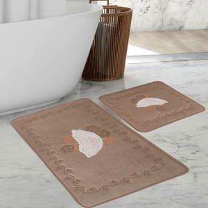 Şemsiye Desen 2li Banyo Paspas Takımı