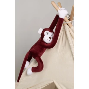 Toys Boyuna Sarılan Peluş Maymun Bordo Elleri Çıtçıtlı 55 cm