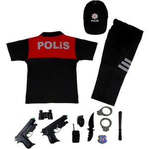 Çocuk Polo Yaka Türk Yunus Polis Kostümü Yunus Polis Kıyafeti Üniforması