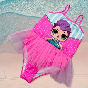 Lolli Boom Kids  Kız Çocuk Balerin Tütülü Mayo Pembe Lol Punk