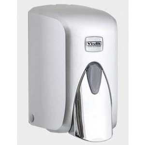 S5C Krom Görünümlü Hazneli Sıvı Sabun Dispenseri Aparatı - Duvara Monte - 500 Ml.