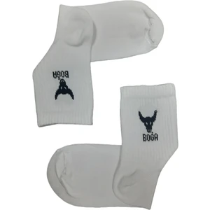 Beşiroğlu Grup Koç Burcu Tenis Gym Fitness Çorap Unisex Beyaz Astroloji Burç Desenli