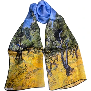 Turkish Silk Store Van Gogh Zetin Ağaçları Ipek Fular