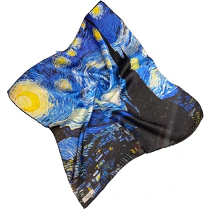 Turkish Silk Store Vincent Van Gogh Yıldızlı Geceler Ipek Bandana Fular