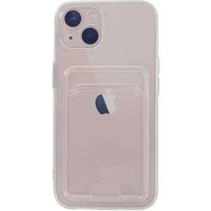 iPhone 13 Kılıf Kart Şeffaf Silikon - Şeffaf