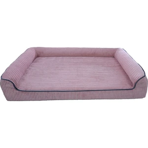 Premium Sofa Blok Sungerli Alezli Fermuarlı Yıkanabilir Köpek Yatağı-Pembe