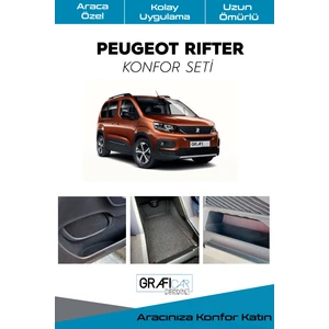 Peugeot Rifter Konfor Seti-Iç Trim Saklama Alanları  Kumaş Kaplama-Ses Izolasyon Amaçlı Kaplama Set / 2023 Ve Sonrası uyumlu