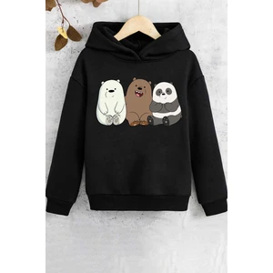 Çocuk Kafadar Ayılar Baskılı Sweatshirt