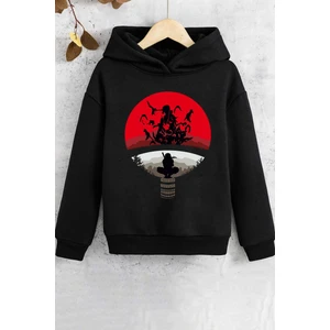 Çocuk Itachi Uchiha Baskılı Sweatshirt