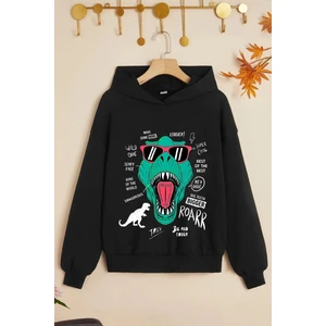 Çocuk T - Rex Baskılı Sweatshirt