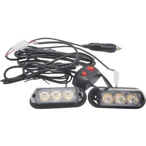Çakar Lamba 3x2 LED 12W 12-24V Amber-Amber / LAPA197
