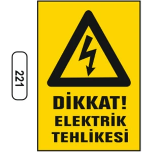 Dikkat Elektrik Tehlikesi Uyarı Ikaz Levhası