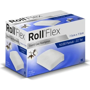 Roll Flex Steril Gaz Kompres 7.5x7.5 100 Adet 3  Kutu