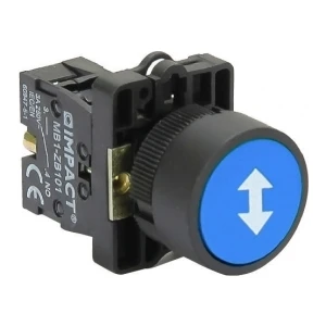 İmpact Yaylı Buton İşaretli Mavi / Beyaz Ok 22 mm